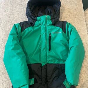 Columbia Green and Black Hooded Jacket